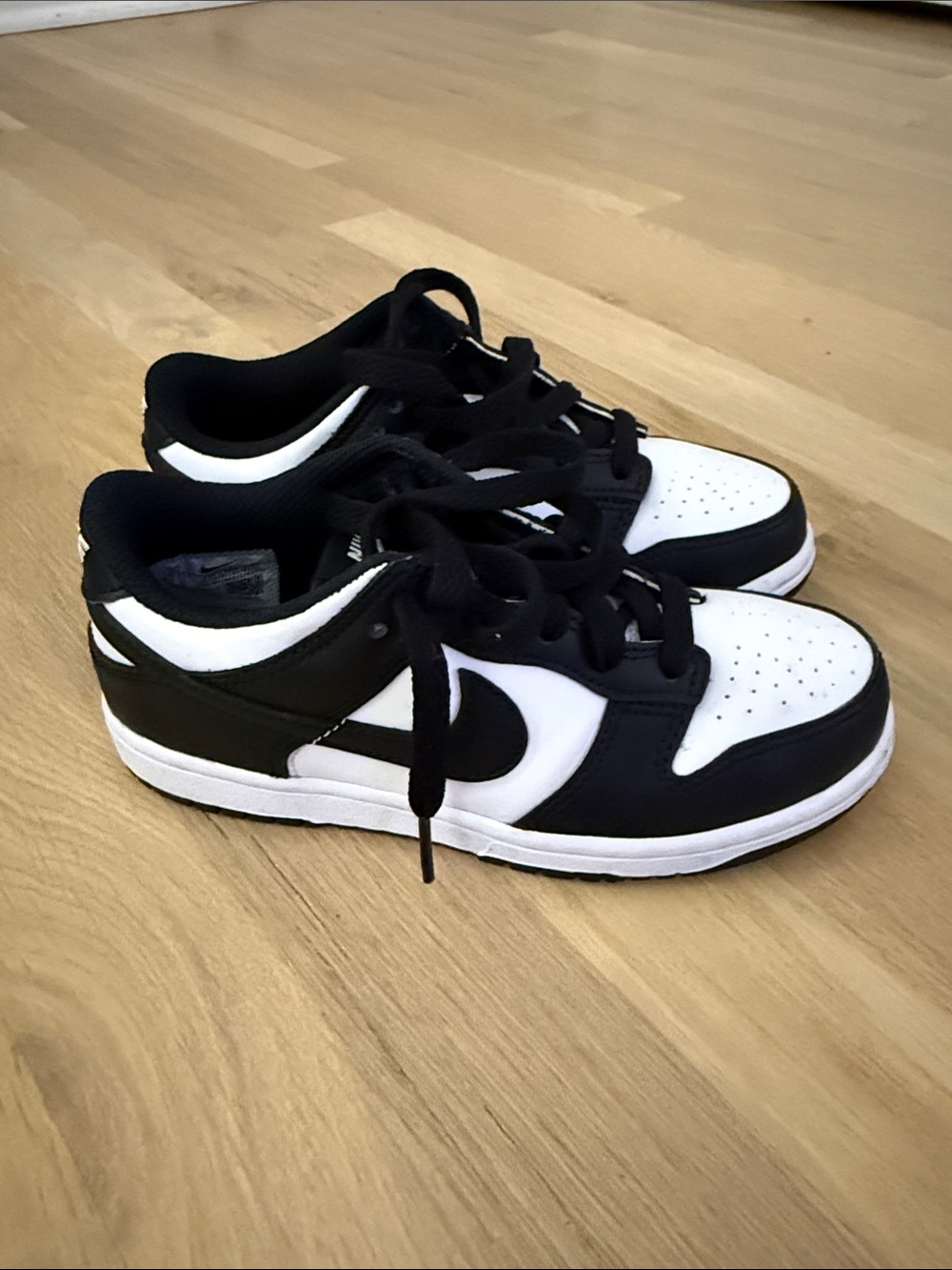 Nike Kids Black and White Low-Top Sneakers